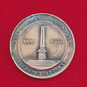 Placheta 15 ani de la revoluția română - decembrie 89 Arad