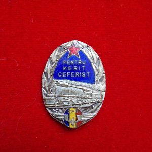 Insigna Pentru Merit Ceferist, CFR (argintiu)