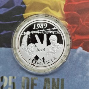 Placheta Revoluția Română 25 de ani (argint)