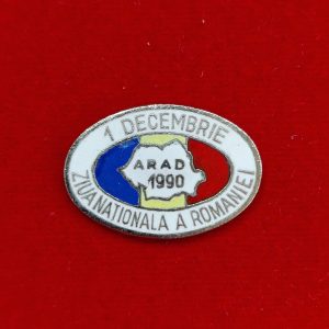 Insigna 1 decembrie, ziua națională a României, Arad 1990